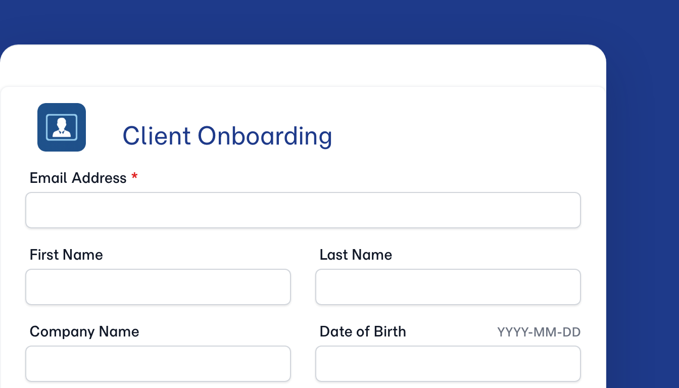 Onboard a new client without the back-and-forth