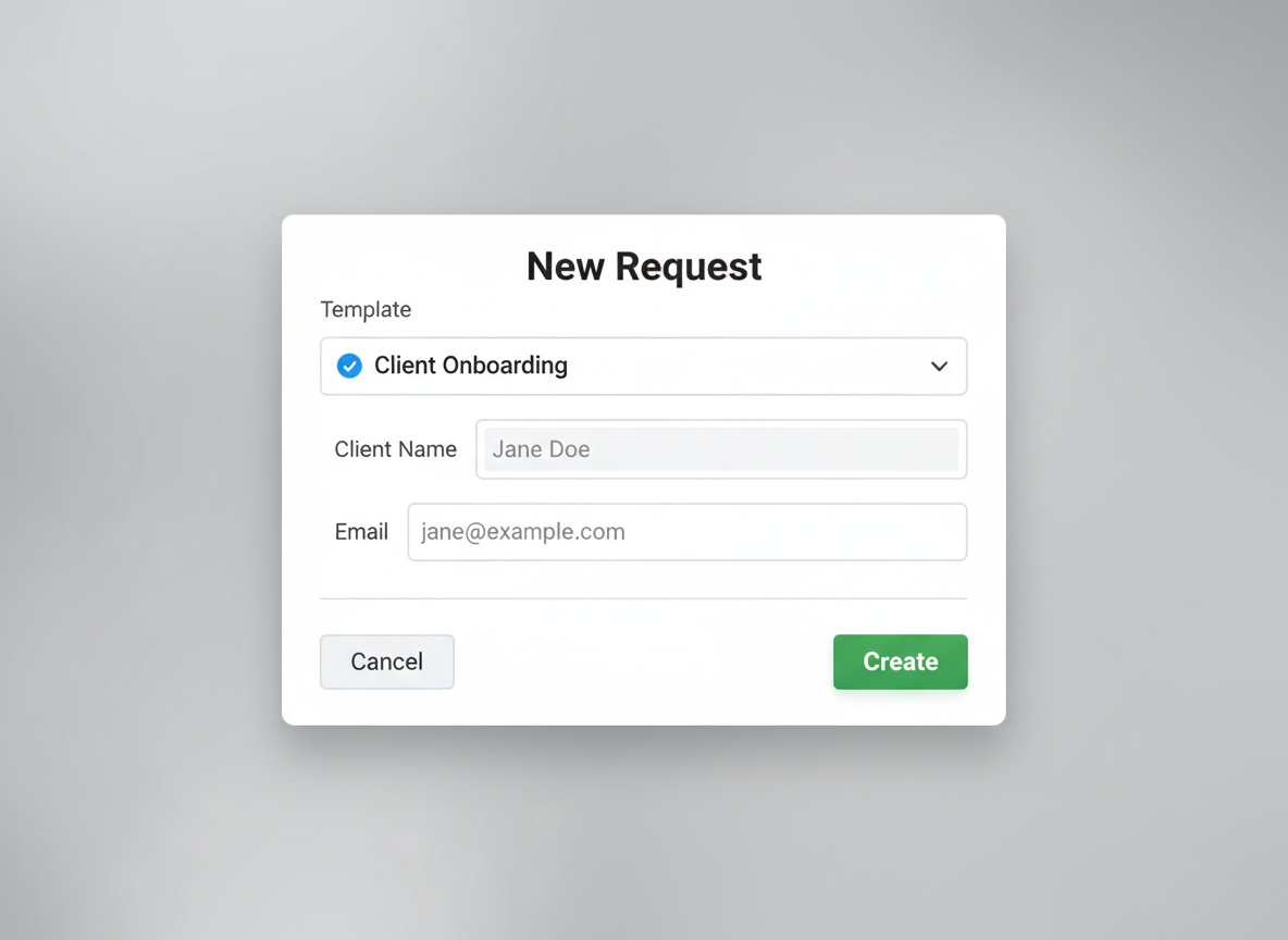 Create a new folio request without leaving Pipedrive